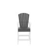 HDPE Bar Chair, White + Gray, Set of 2