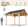 Small wood pergola; 11x12 FT Solid Wood Gazebo with Waterproof Asphalt Roof;  Outdoor Permanent Hardtop Gazebo Canopy for Patio;  Garden;  Backyard