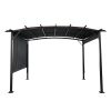 12 x 9 Ft Outdoor Pergola Patio Gazebo; Retractable Shade Canopy; Steel Frame Grape Gazebo; Sun shelter Pergola for Gardens; Terraces; Backyard