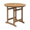 HIPS Patio Bar Table with Umbrella Hole(1.97"), Teak
