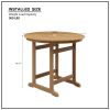 HIPS Patio Bar Table with Umbrella Hole(1.97"), Teak
