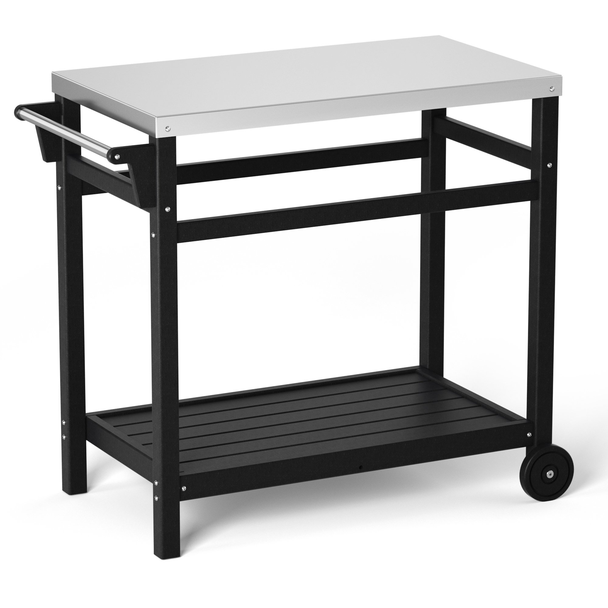 Outdoor Prep Cart Dining Table for Pizza Oven; Patio Grilling Backyard BBQ Grill Cart Outdoor Prep Cart Dining Table for Pizza Oven; Patio Grilling Backyard BBQ Grill Cart